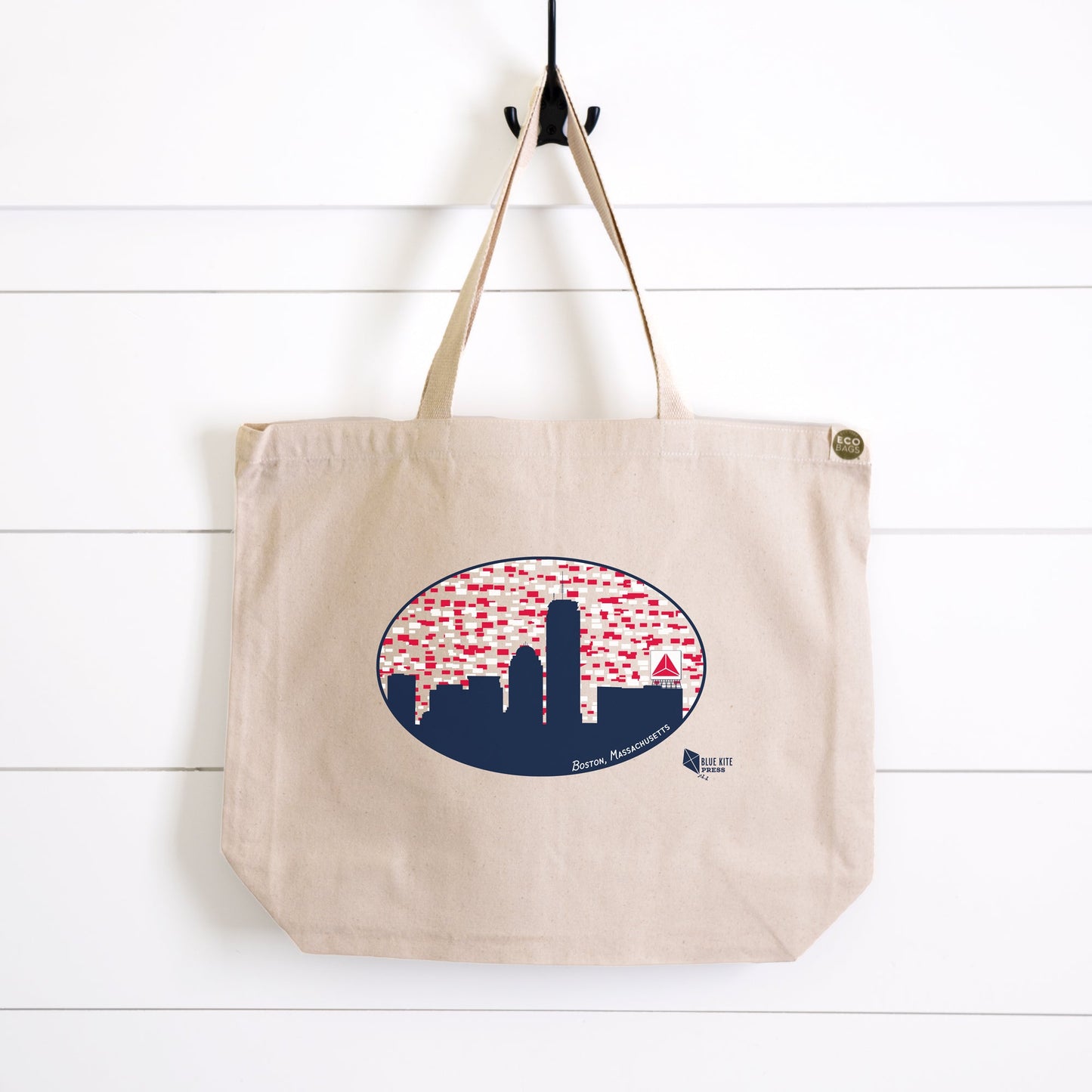 Boston Skyline Tote Bag - Blue Kite Press