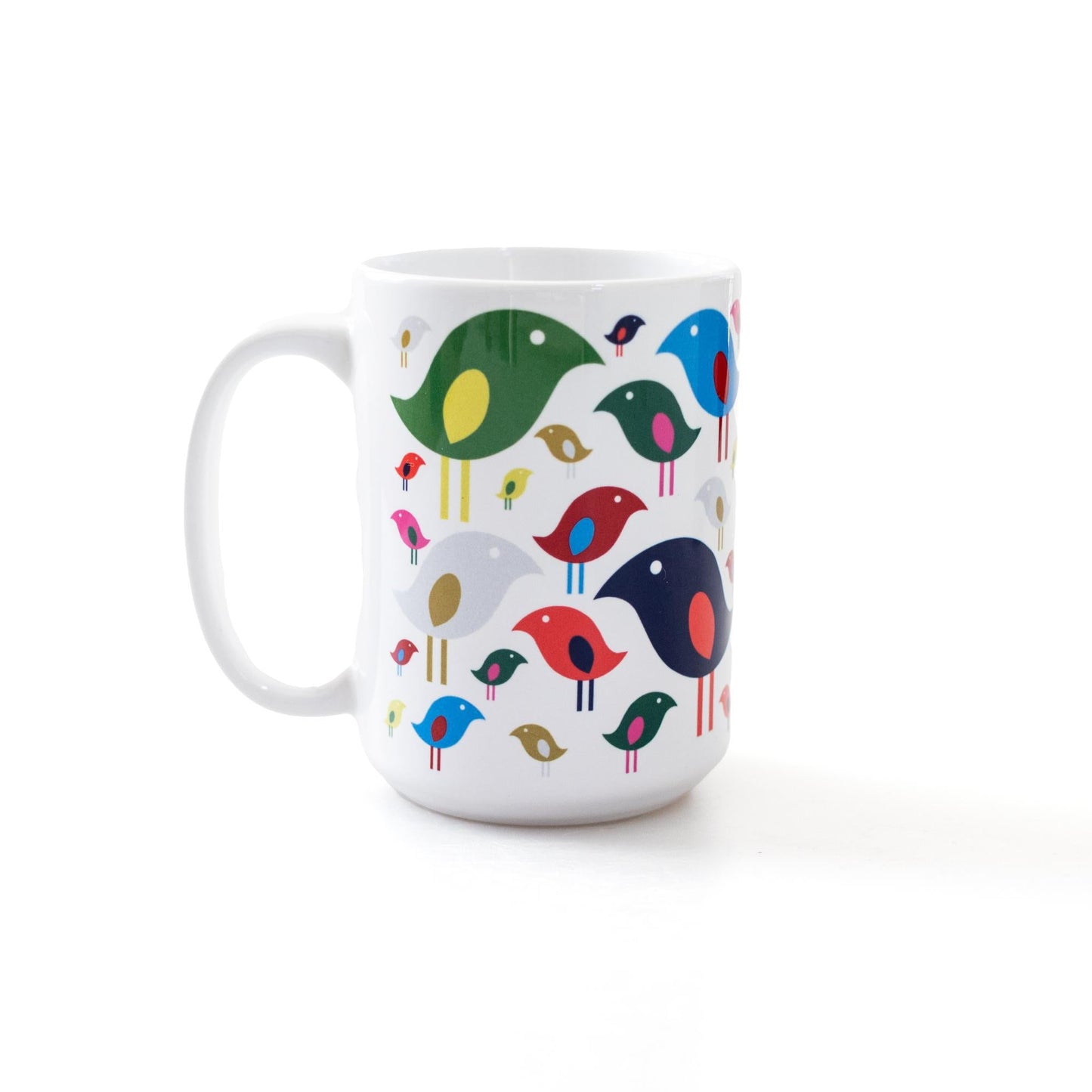 Bright Bird Ceramic Mug - Blue Kite Press