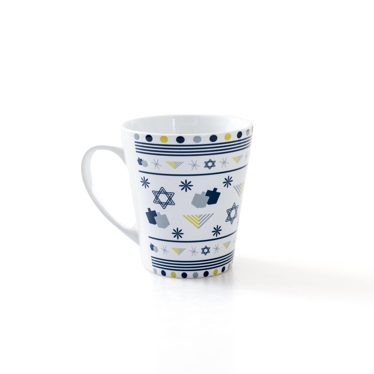 Hanukkah Bright Latte Mug | 12 oz ceramic - Blue Kite Press