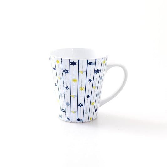 Hanukkah Latte Mug | 12 oz ceramic - Blue Kite Press