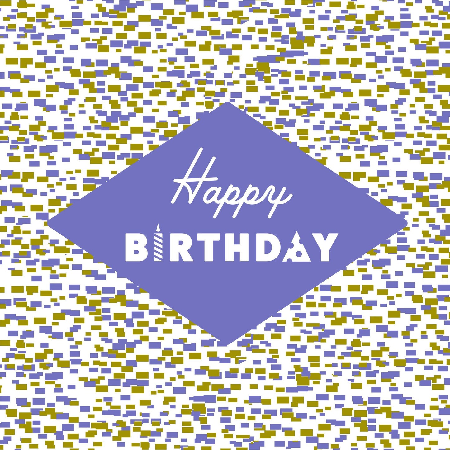 Happy Birthday Boxed Card Set - Purple Confetti
