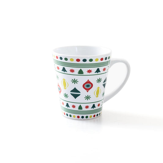 Christmas Bright Ceramic Latte Mug | Vintage Christmas | 12 oz