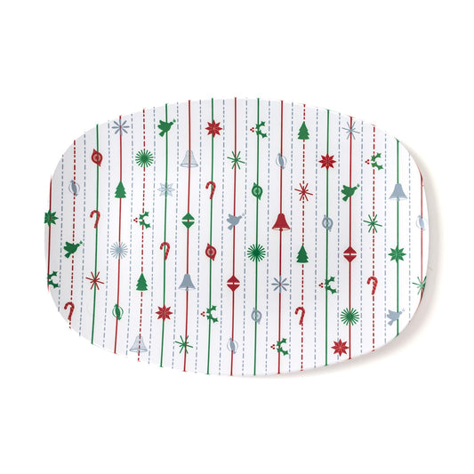 Christmas Serving Tray | Vintage Christmas | Oval