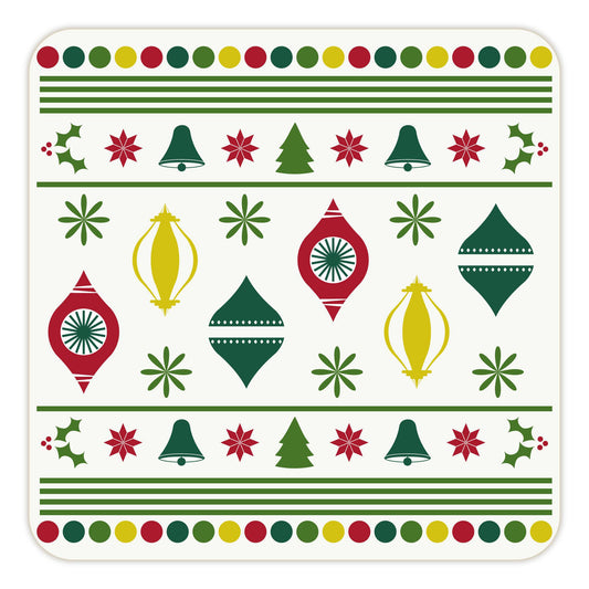 Christmas Coasters | Vintage Christmas | Disposable (Green)