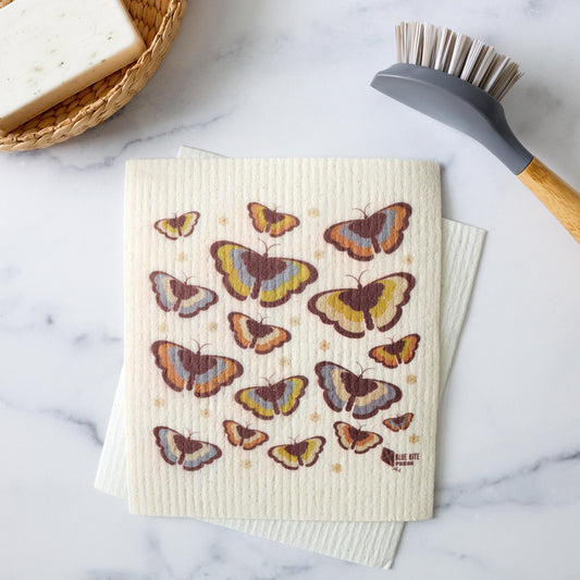 Butterfly Swedish Dishcloth | 70s Aesthetic | Cellulose 6.75"x8"