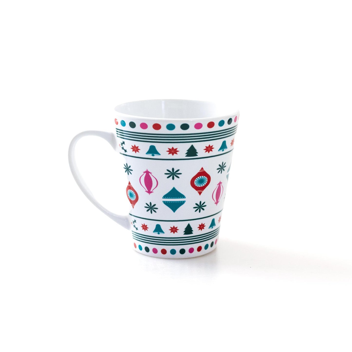 Christmas Bright Ceramic Latte Mug | Vintage Christmas | 12 oz