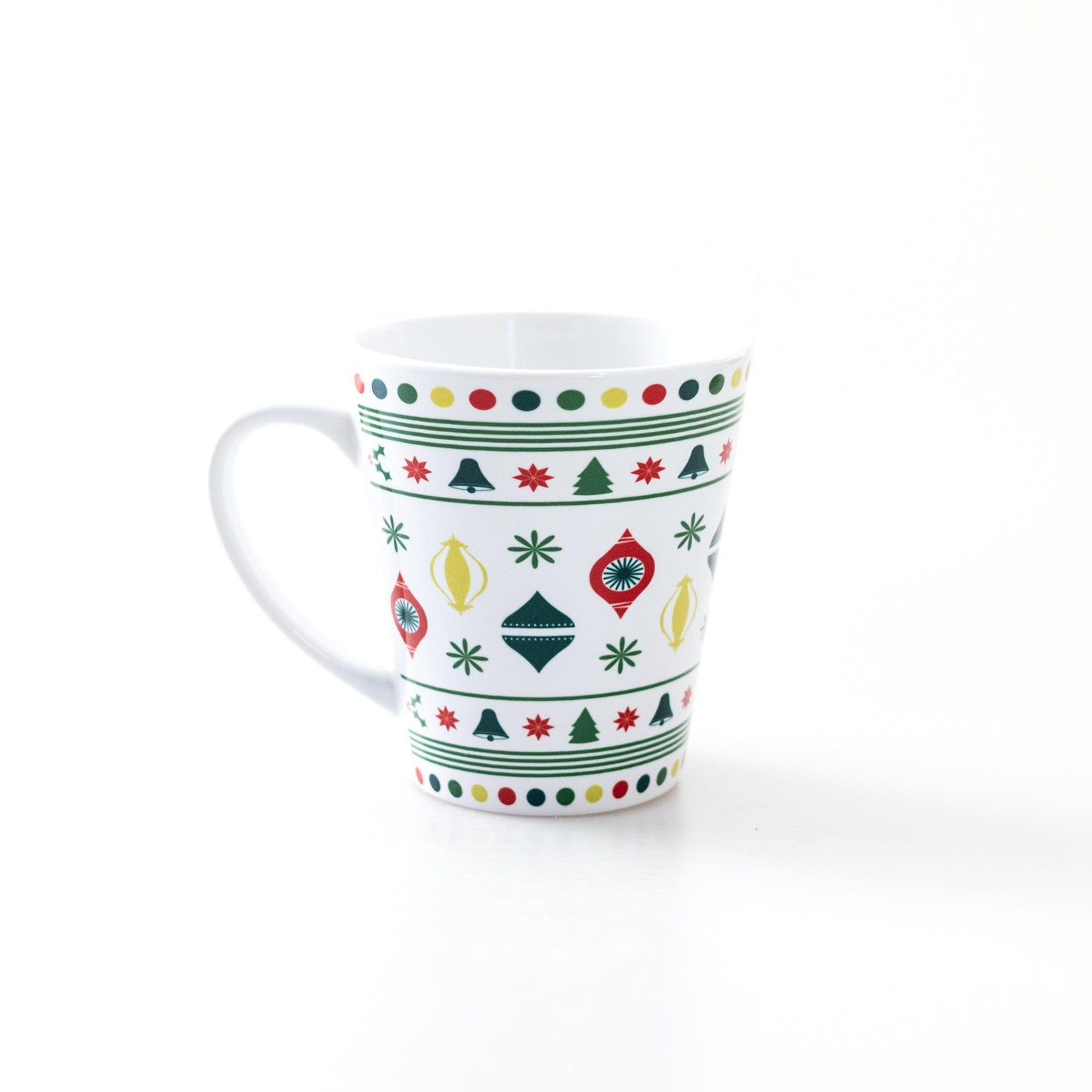 Christmas Bright Ceramic Latte Mug | Vintage Christmas | 12 oz