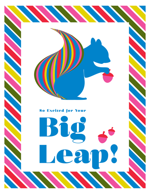 Big Leap Squirrel Card
