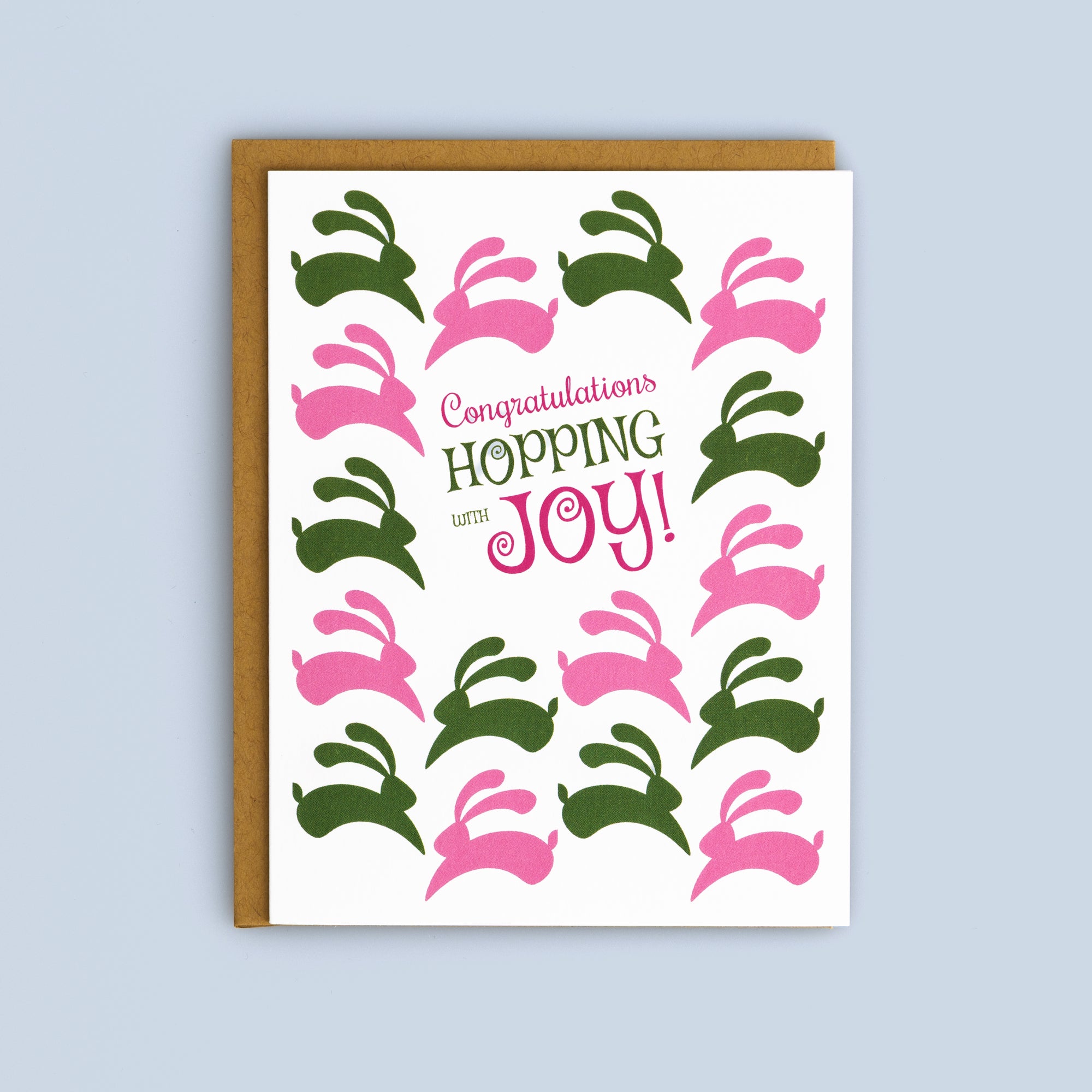 Bunny Pink Congratulations Card - Blue Kite Press