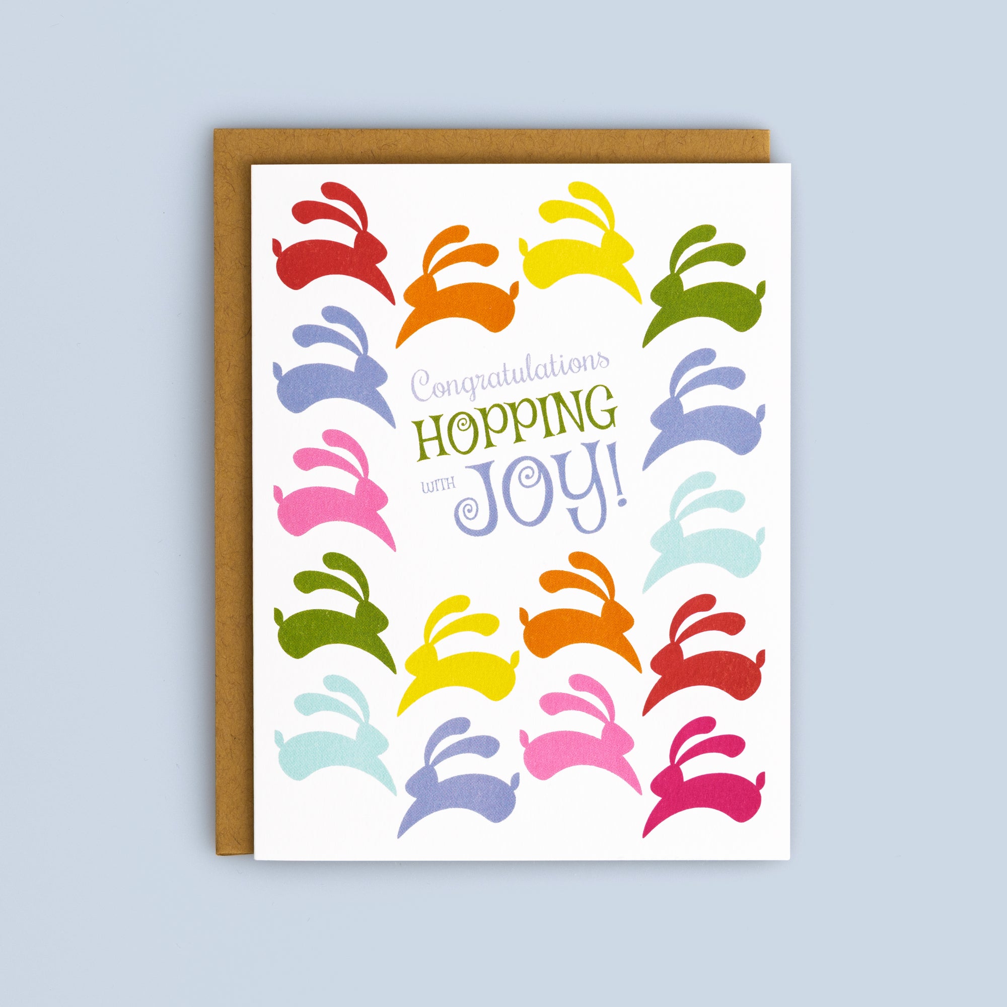 Bunny Bright Congratulations Card - Blue Kite Press