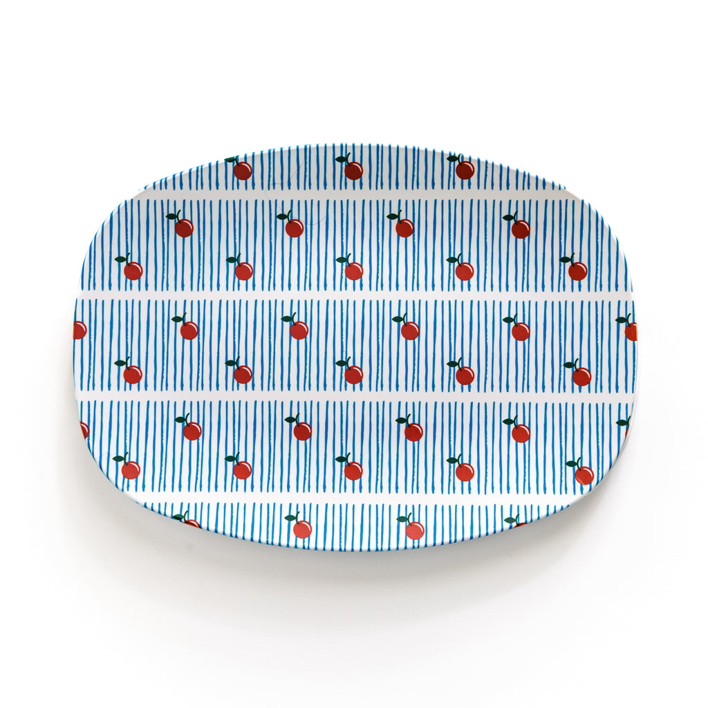 Cherry Oval Serving Tray
