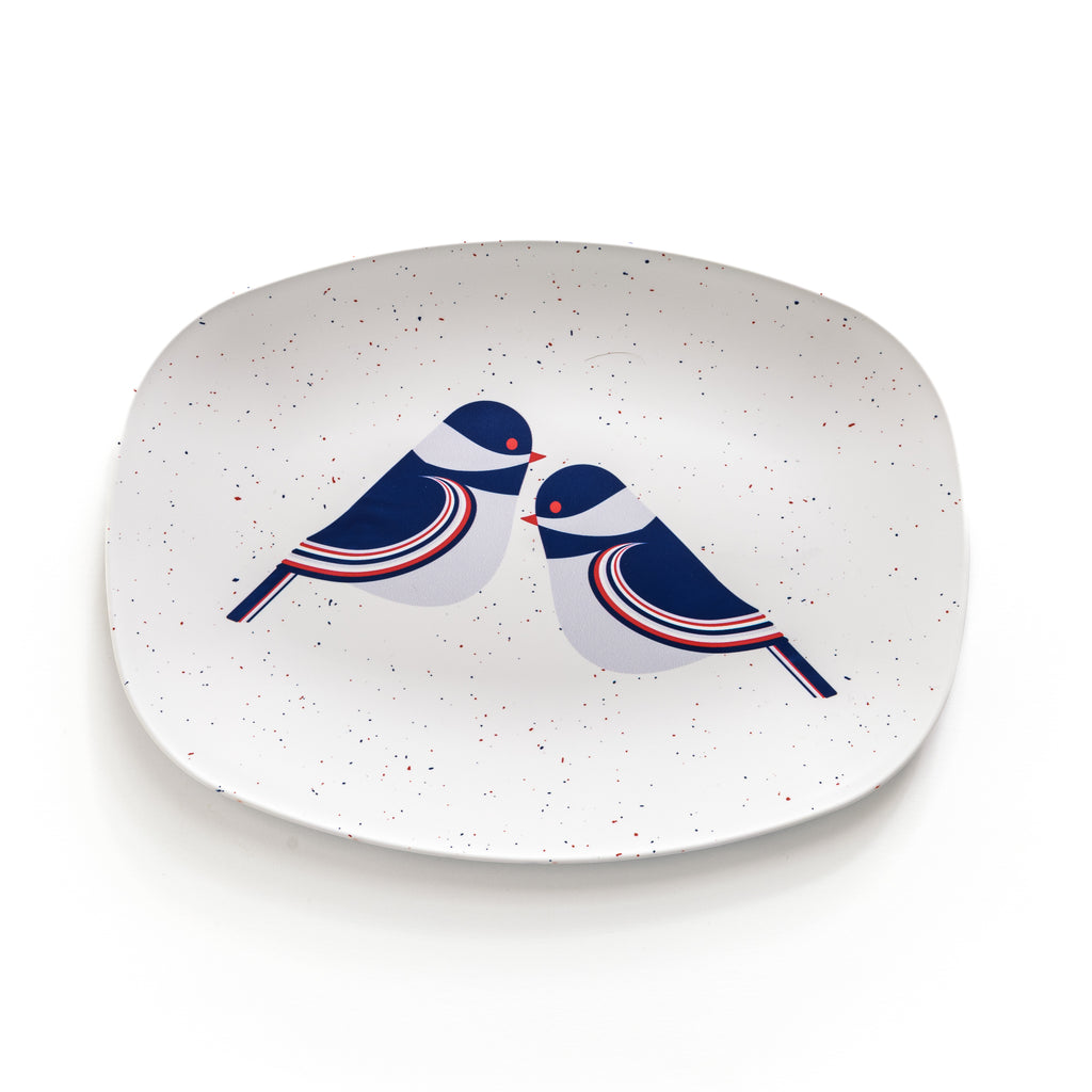 Chickadee Oval Serving Tray