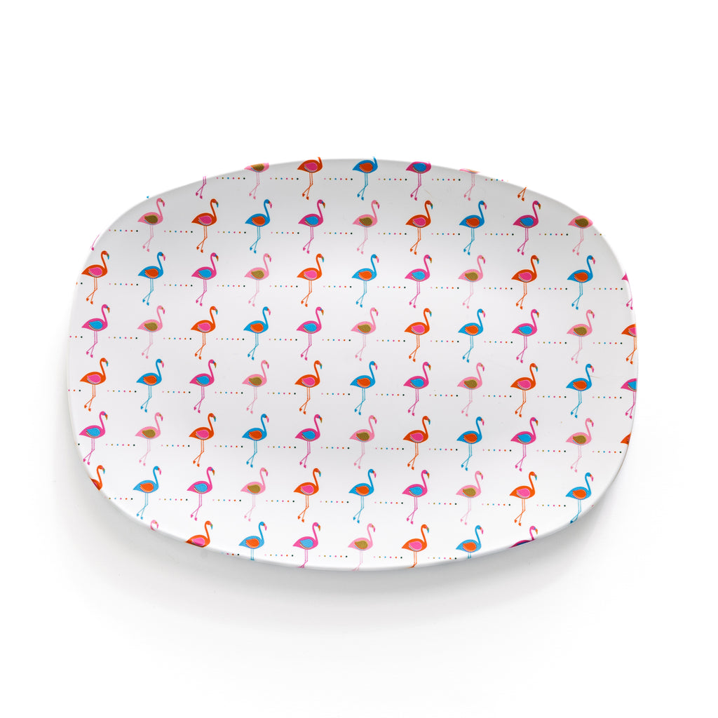 Flamingo Oval Serving Tray