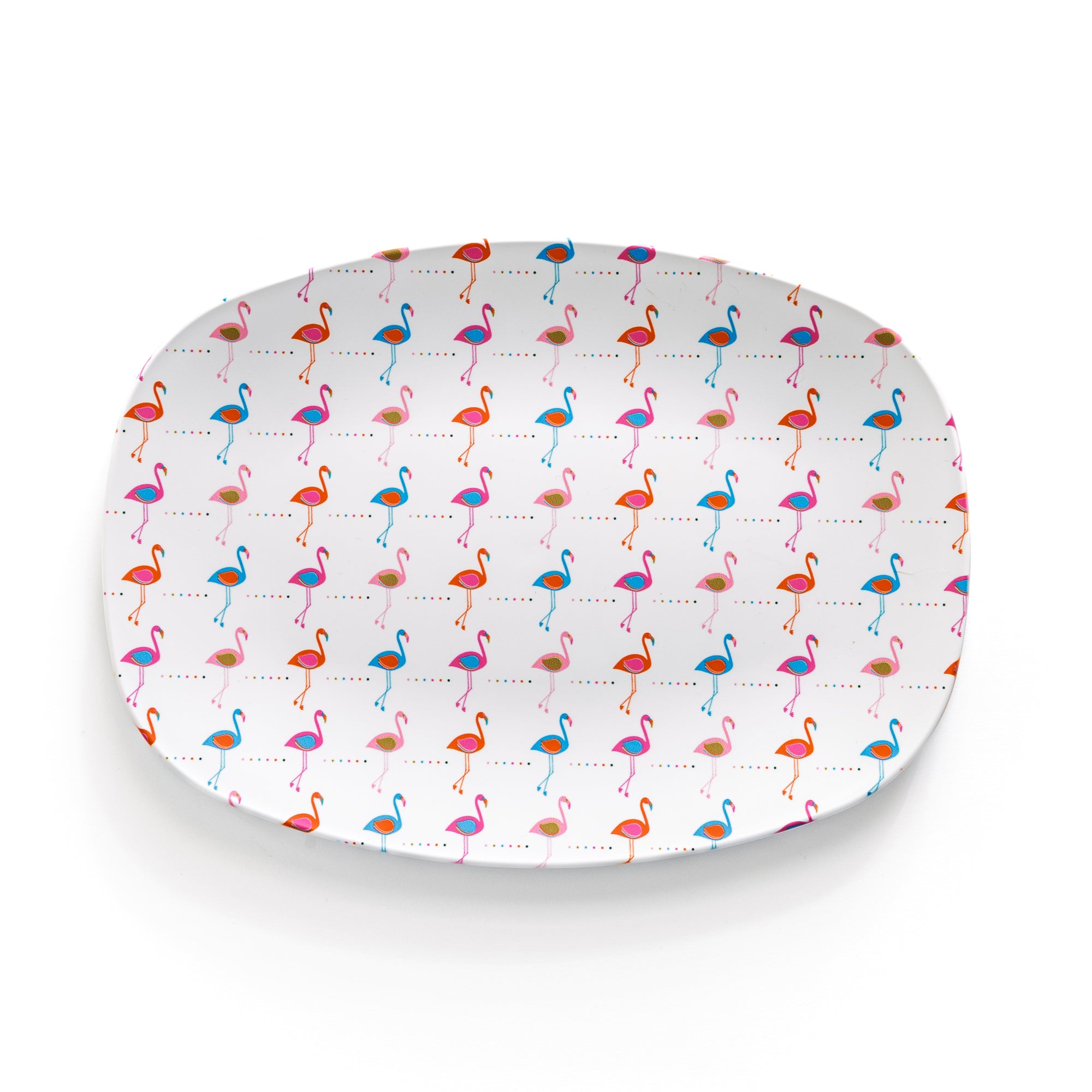 Flamingo Oval Serving Tray
