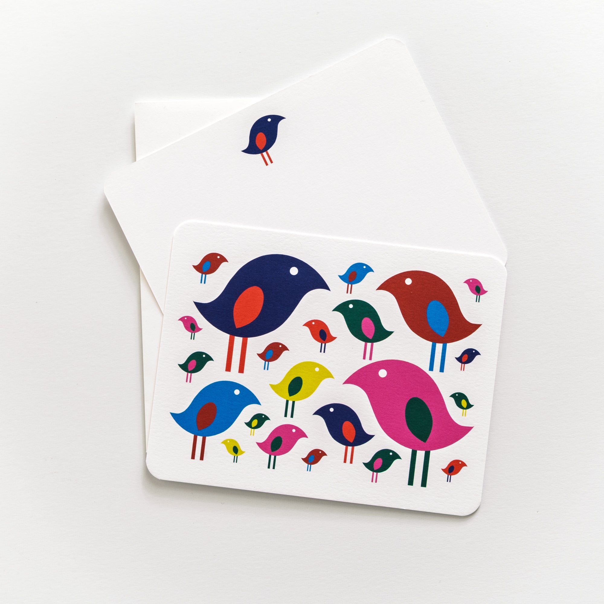 Bright Bird Flat Card Set, 6 Cards with Envelopes