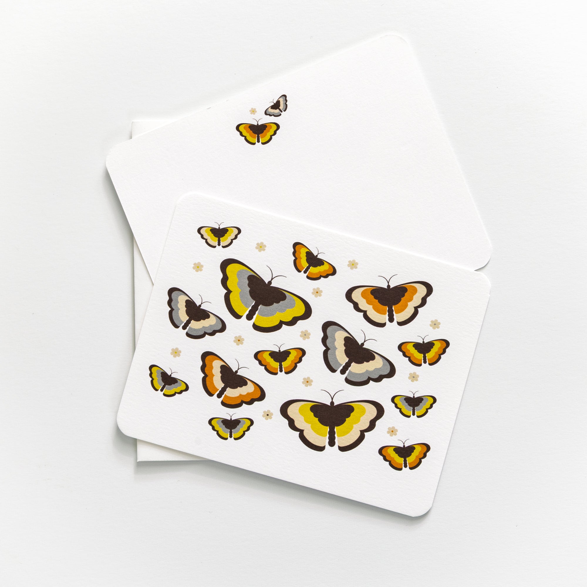 Butterfly Flat Card Set, 6 Cards with Envelopes
