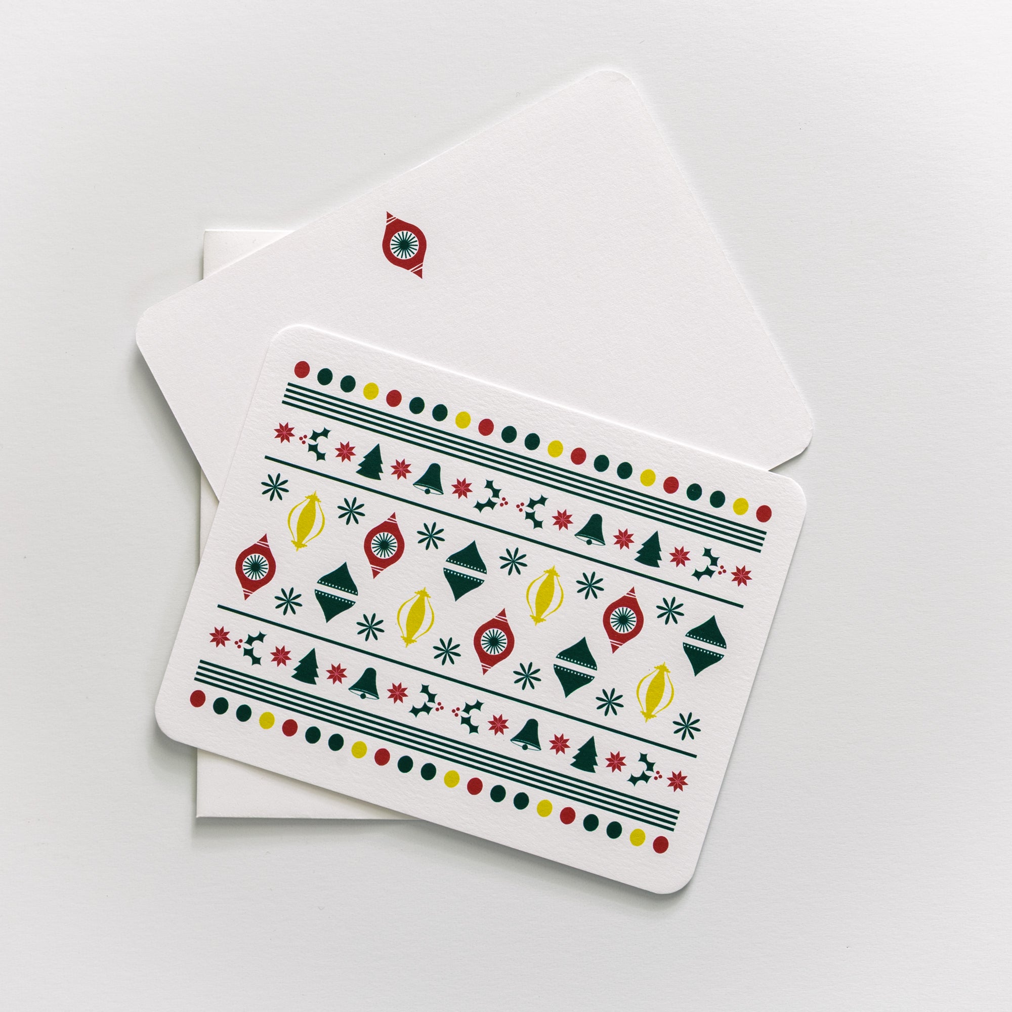 Christmas Flat Card Set, 6 Cards with Envelopes