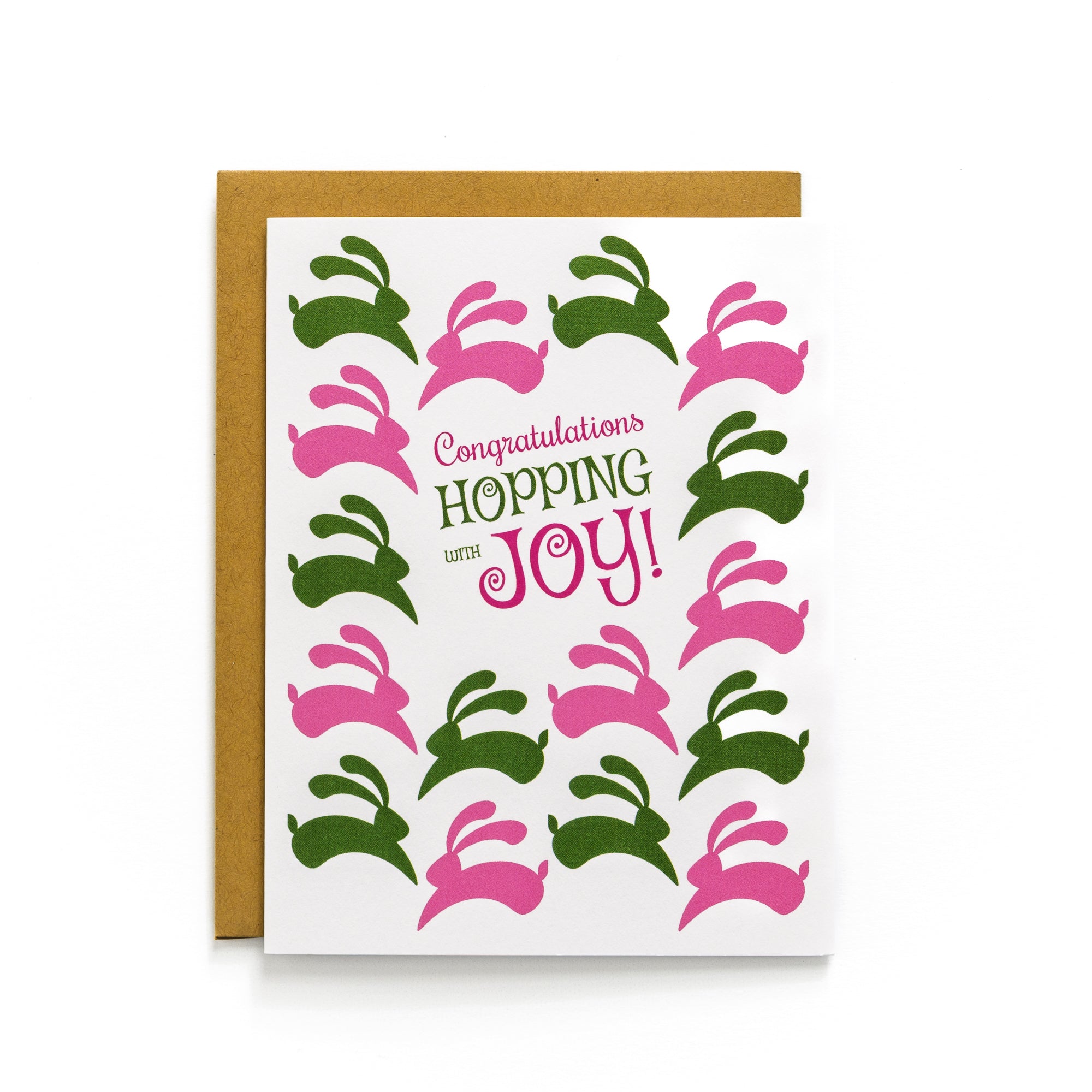 Bunny Pink Congratulations Card