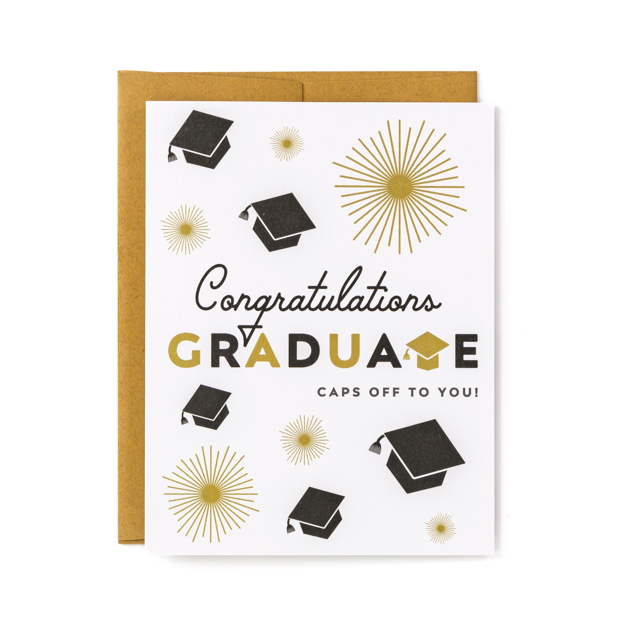Congratulations Graduate Caps Off Card