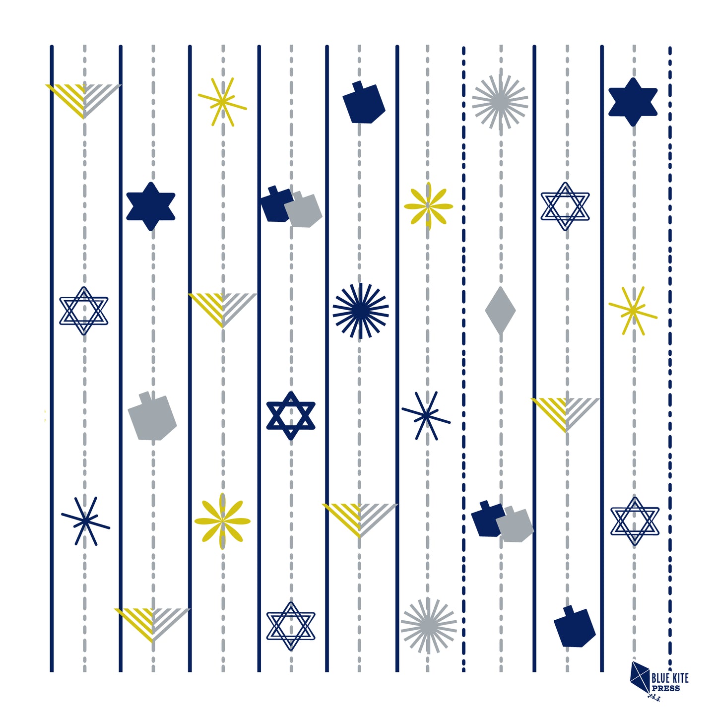 Hanukkah pattern by Blue Kite Press