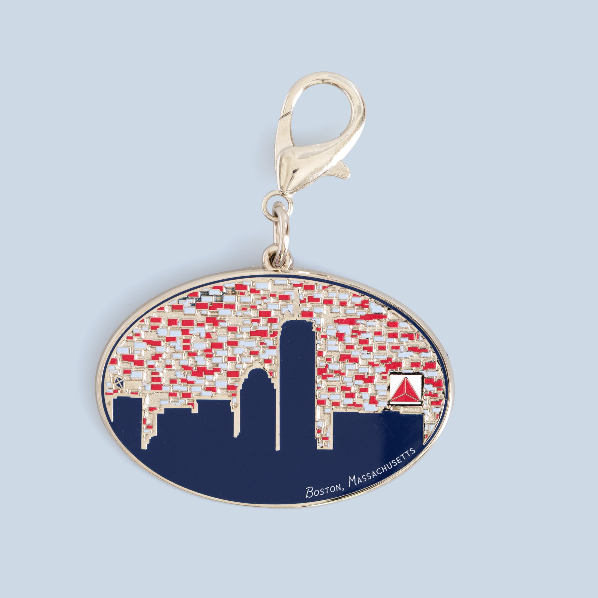 Boston Skyline Bag Charm | Boston Souvenir | Enamel 2.5"