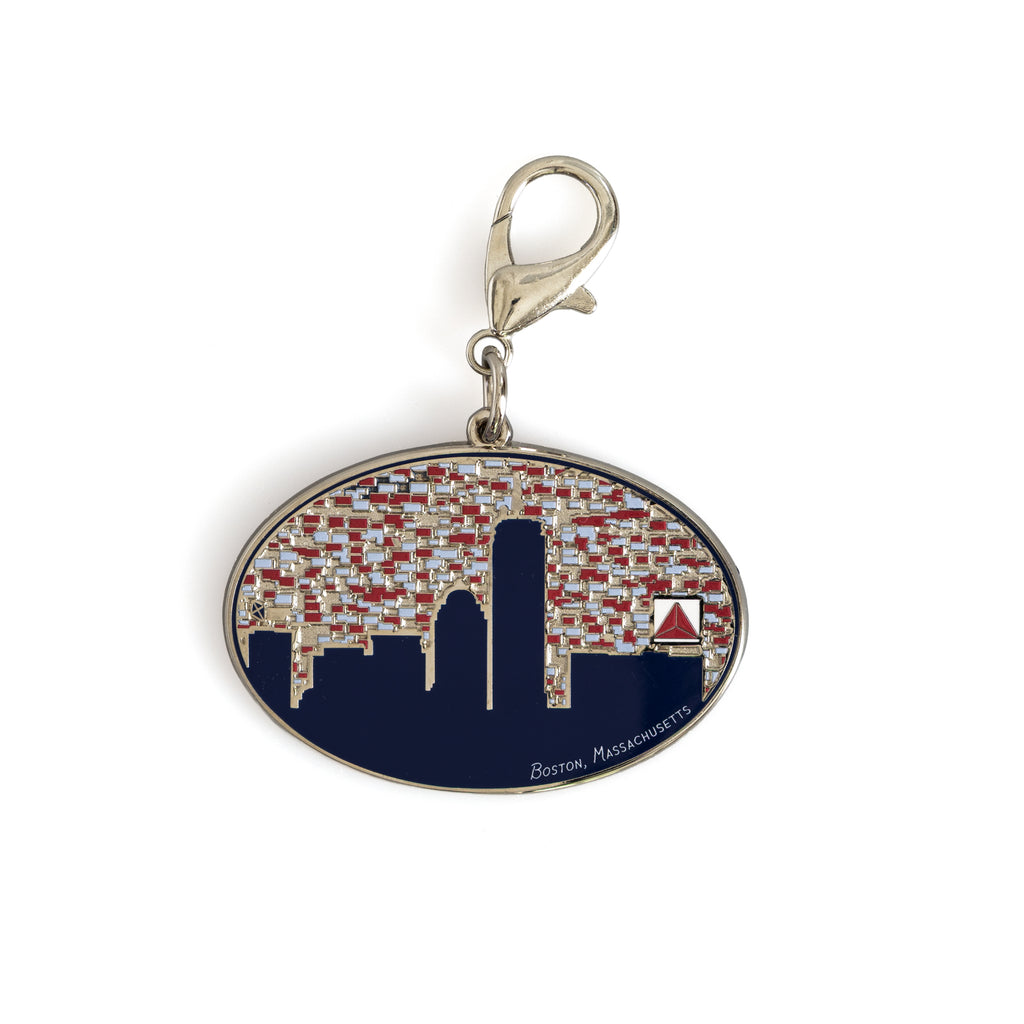 Boston Skyline Bag Charm | Boston Souvenir | Enamel 2.5"