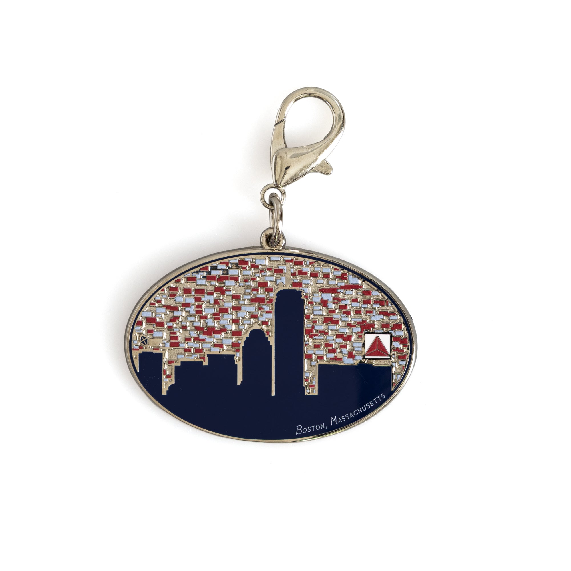 Boston Skyline Bag Charm | Boston Souvenir | Enamel 2.5"