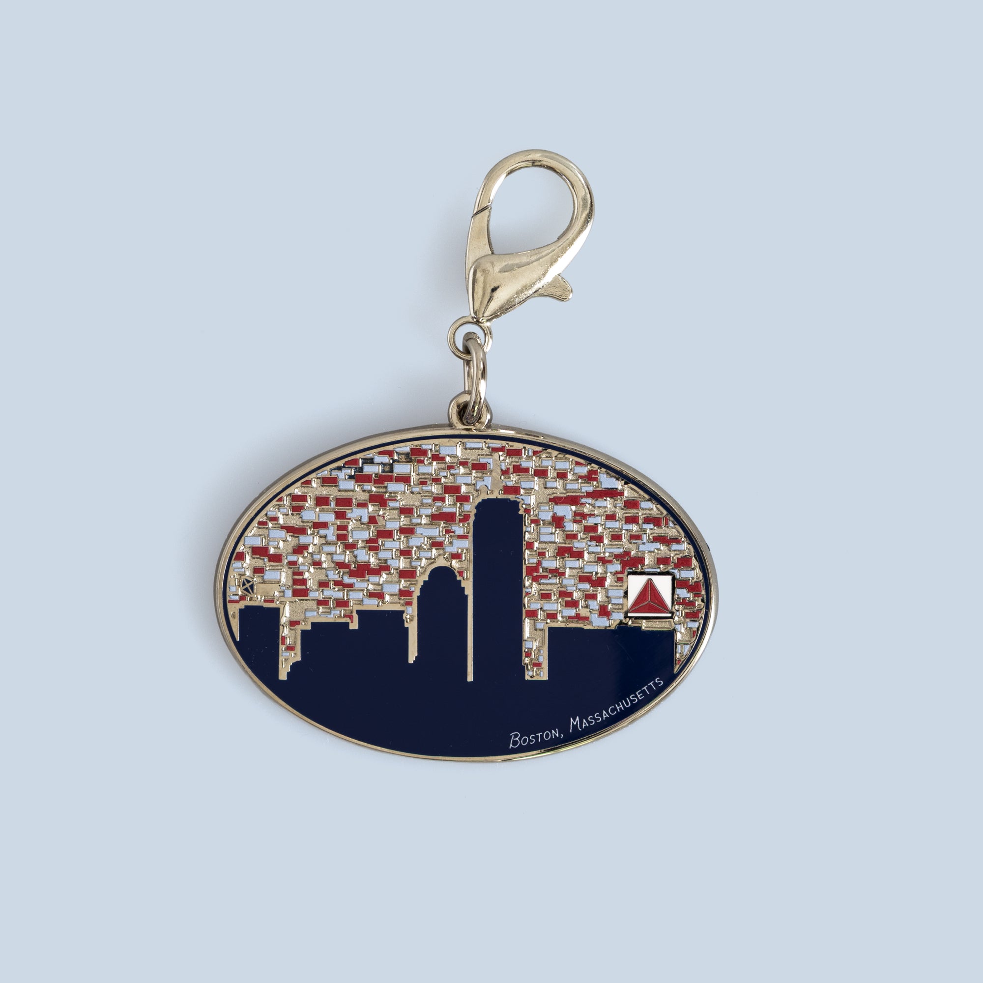 Boston Skyline Bag Charm | Boston Souvenir | Enamel 2.5"