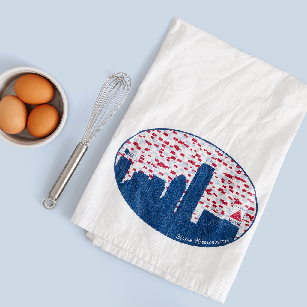 Boston Skyline Flour Sack Towel | Boston Souvenir | 28x29"