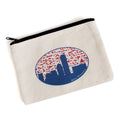 Boston Skyline Zip Pouch | Boston Souvenir | Canvas 6x8"