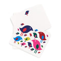 Colorful bird illustration on flat card with coordinating envelope from Bright Bird Flat Card Set, six cards included.