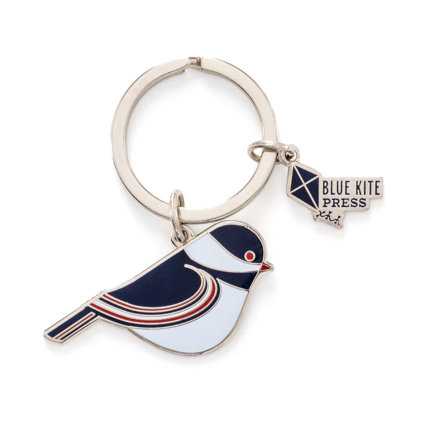 Chickadee Enamel Keychain - Blue Kite Press