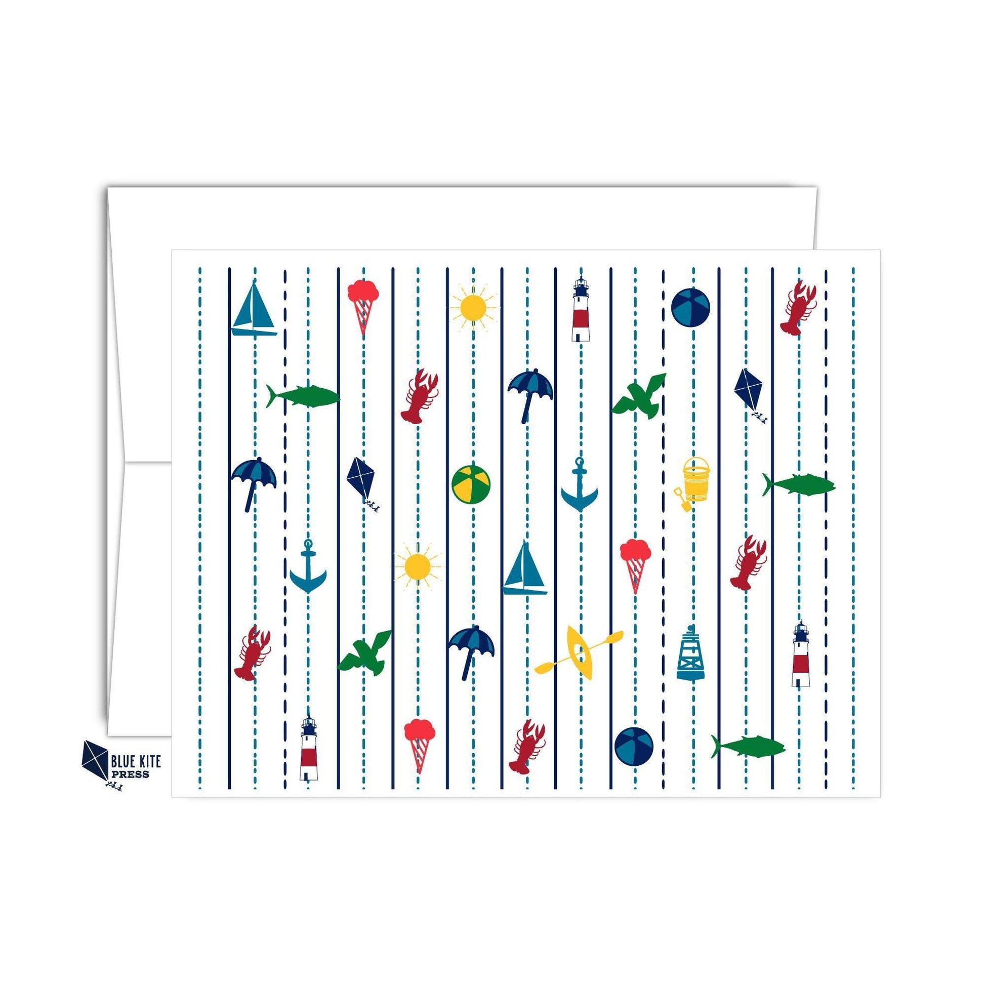 Seaside Note Card - Blue Kite Press