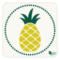 Pineapple Paper Coasters | Modern Yellow | Set of 4 | 3.75"x3.75"