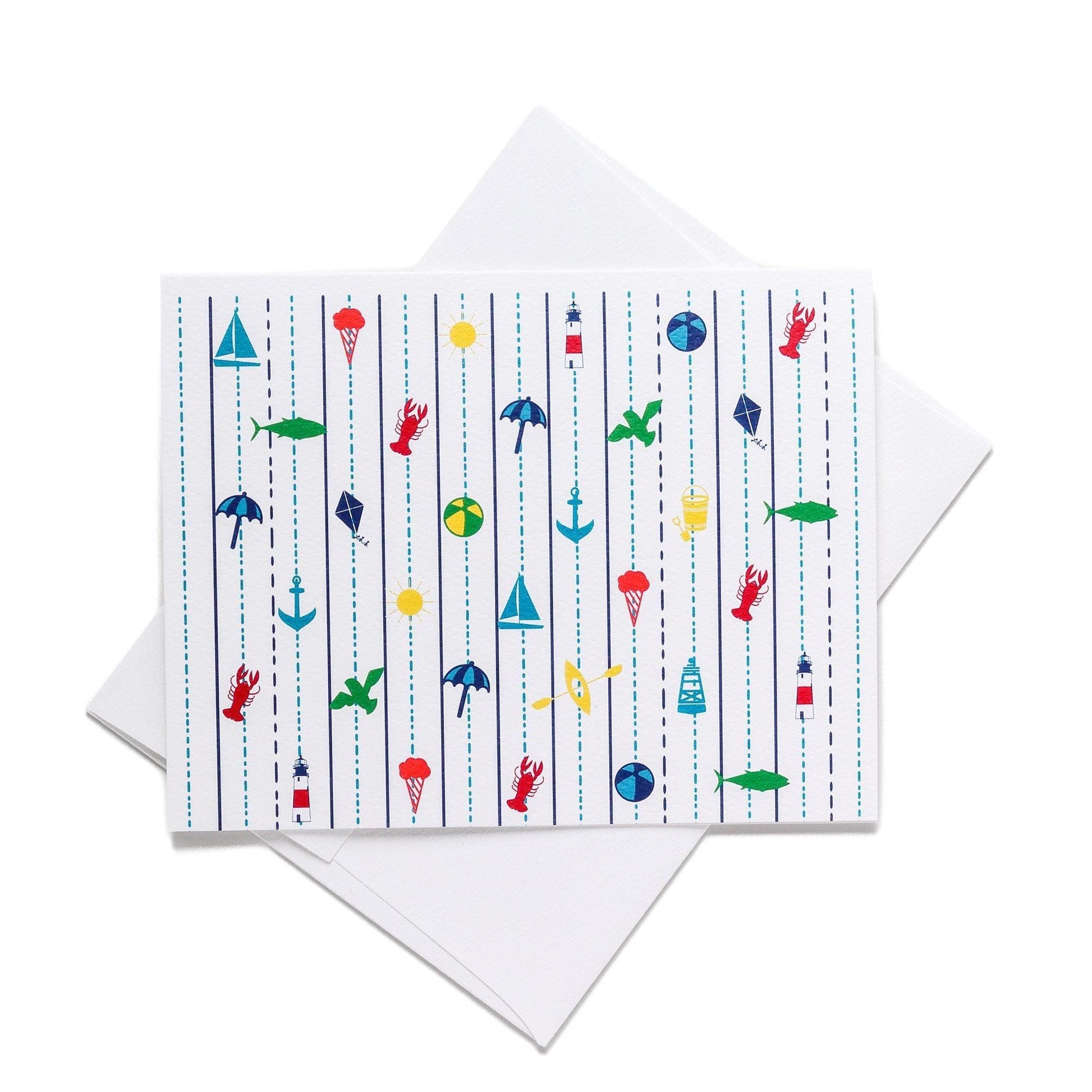 Seaside Note Card - Blue Kite Press