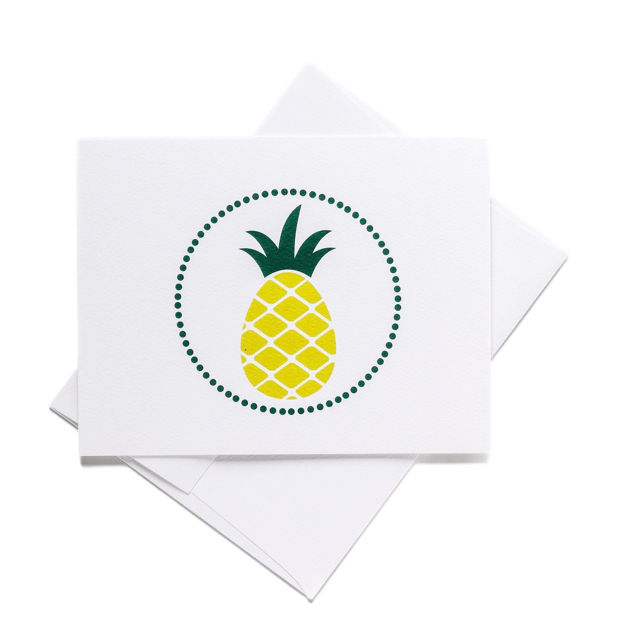 Pineapple Note Card - Blue Kite Press