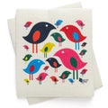 Bright Bird Swedish Dishcloth | Modern Bird Flock | 6.75"x8" Cellulose