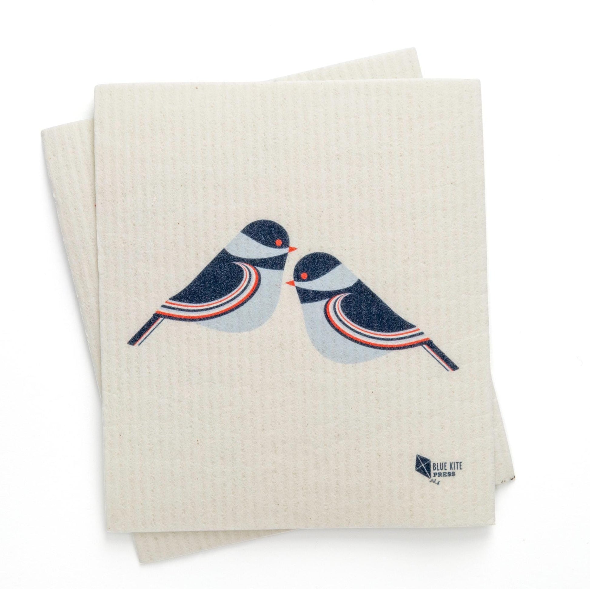 Chickadee Swedish Dishcloth | Modern Birds | Cellulose 6.75&quot;x8&quot;