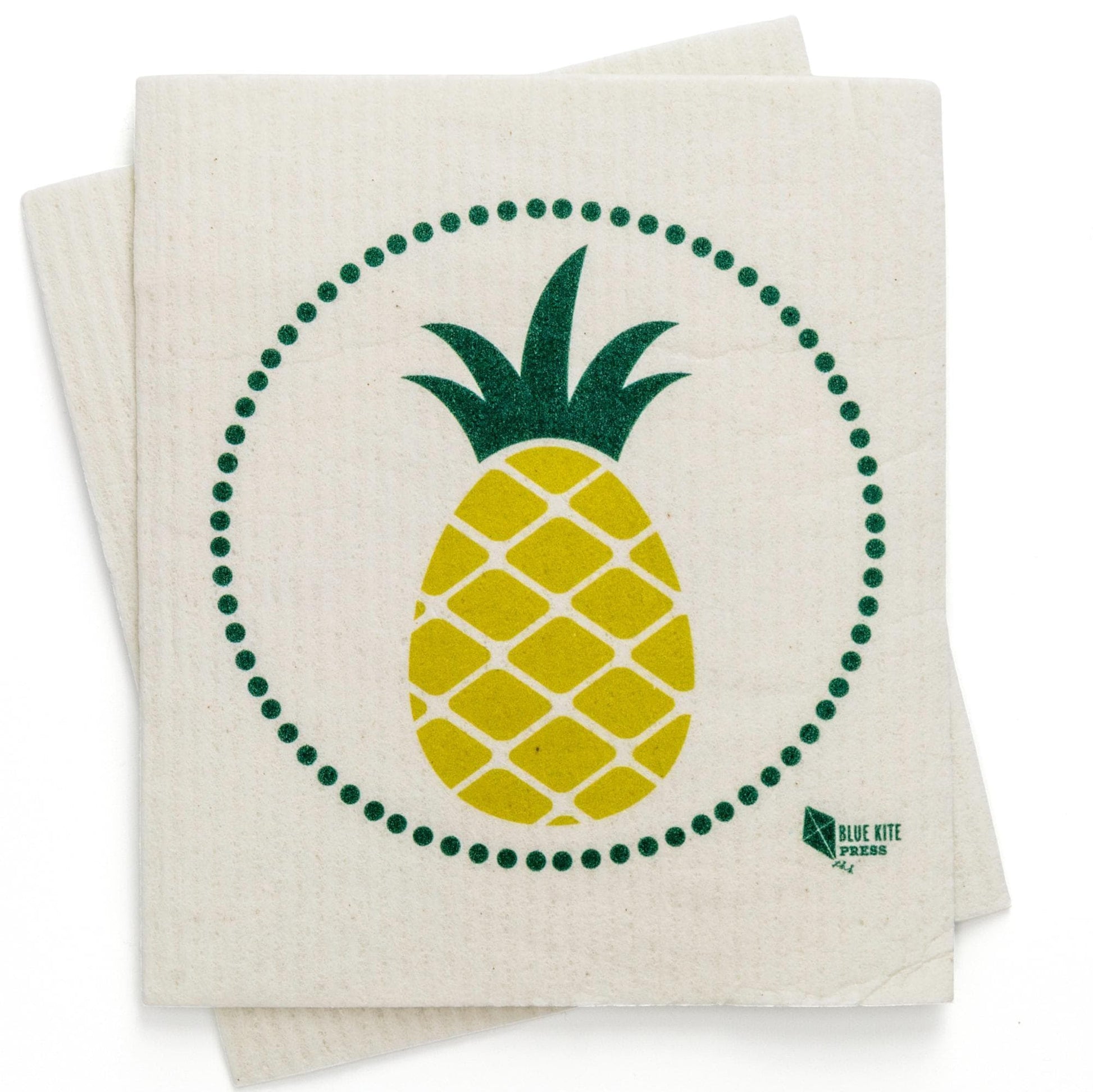 Pineapple Swedish Dishcloth | Modern Yellow | Cellulose 6.75&quot;x8&quot;