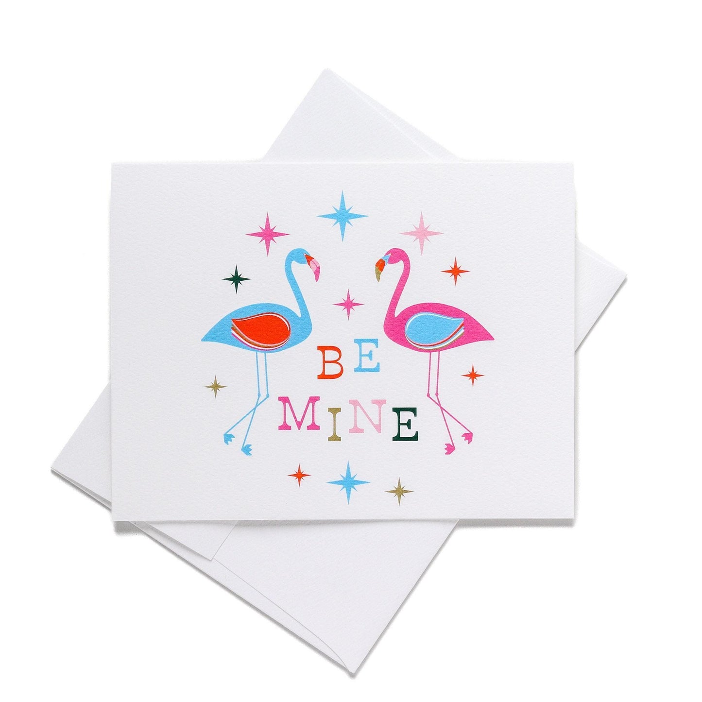 Be Mine Flamingo Card | Valentine&#39;s Day | A2 Size