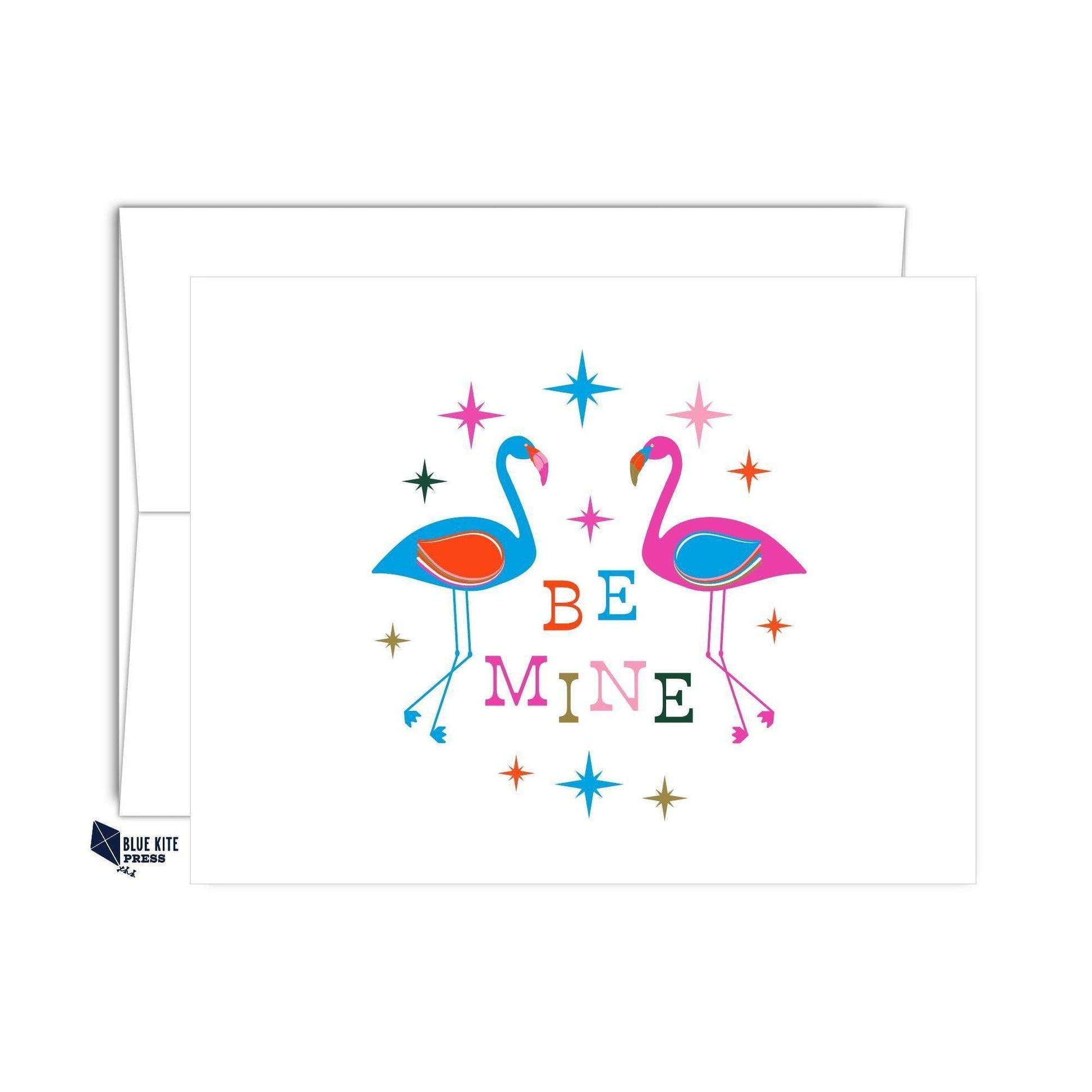 Be Mine Flamingo Card | Valentine&#39;s Day | A2 Size