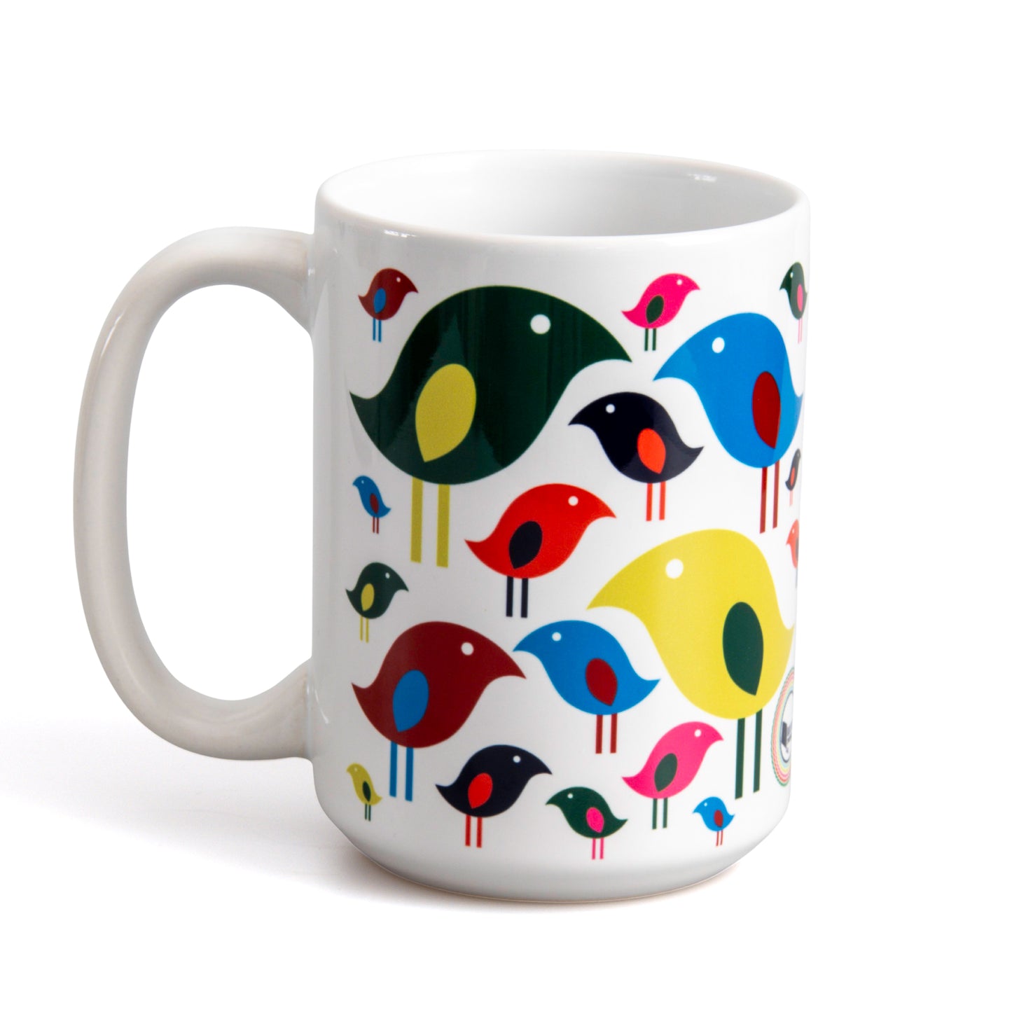 Bright Bird Ceramic Mug | Modern & Joyful | 15 oz