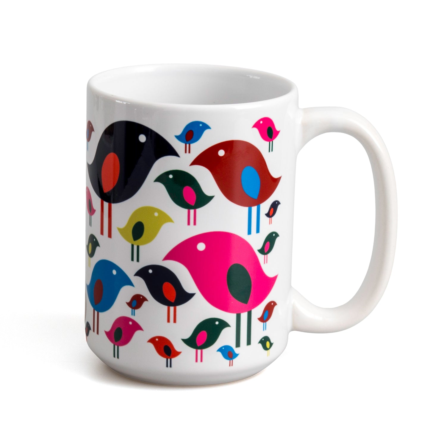 Bright Bird Ceramic Mug | Modern & Joyful | 15 oz