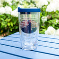 Boston Skyline Classic Tervis Tumbler with Citgo Sign, 16 oz, keeps drinks hot or cold, perfect for Boston fans.