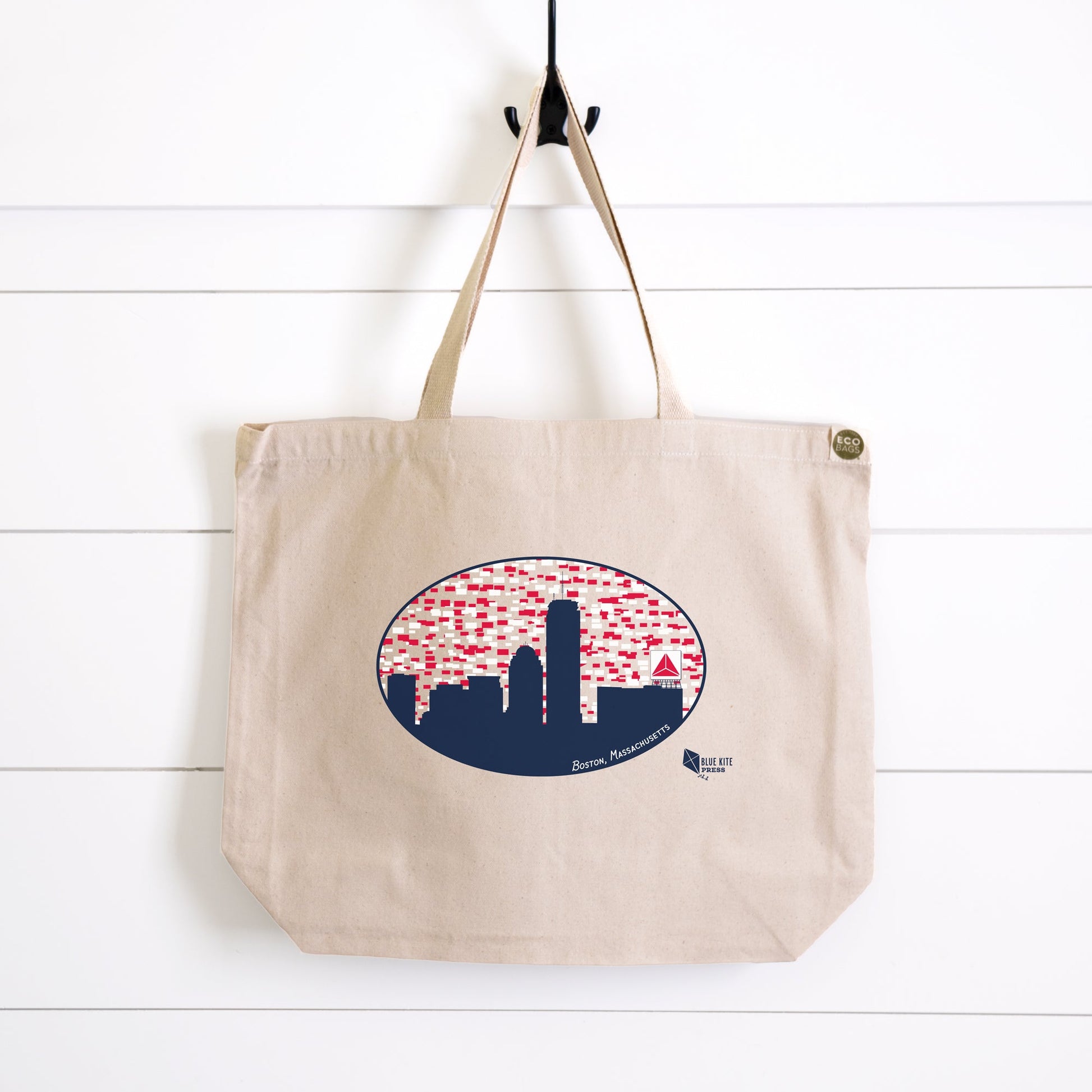 Boston Skyline Tote Bag - Blue Kite Press
